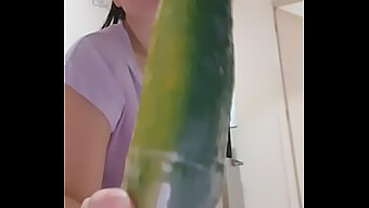 Latina Teen Gets Her Ass Pounded With A Cucumber In This Steamy Video